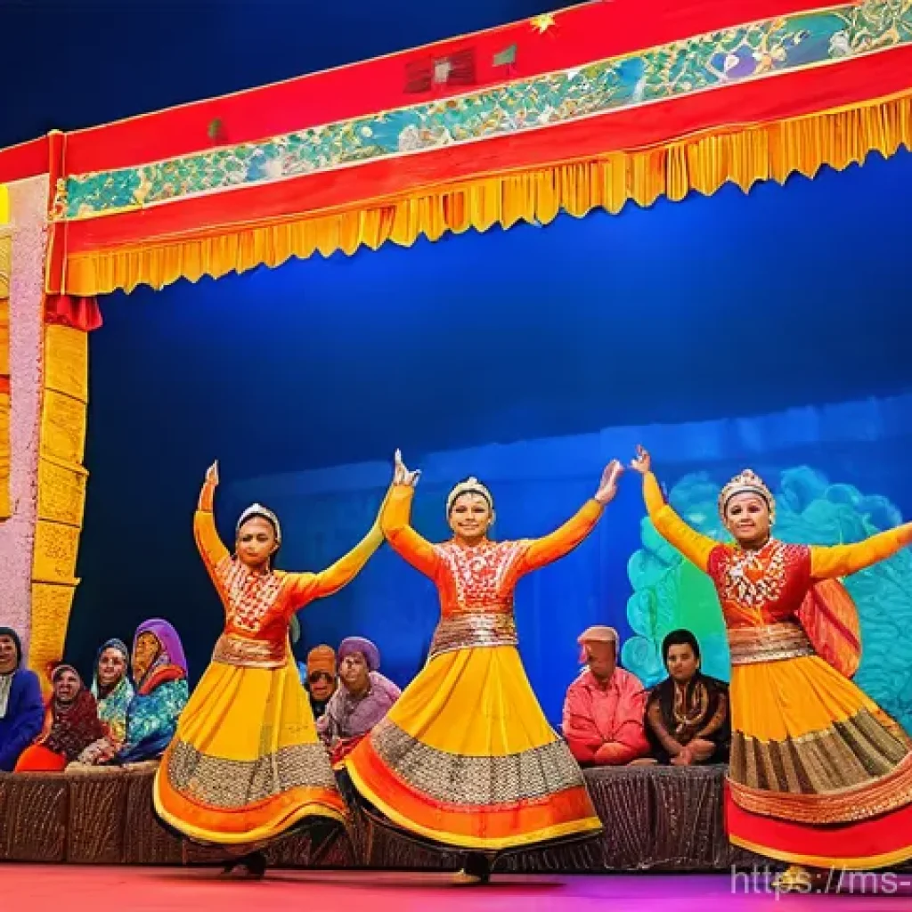 바랑키야 카니발 행사 일정 - **Prompt 1: A Vibrant Malaysian Cultural Performance at a Community Carnival**
"A wide shot capt...